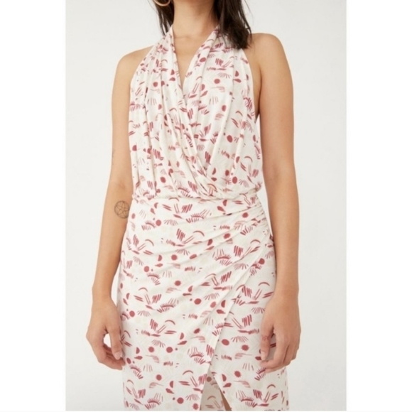 NWT Free People Daria Graphic Maxi Dress in Ivory combo - Picture 3 of 8